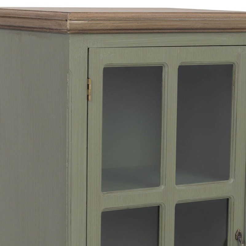 Vitrine étroite vert sauge 1 porte vitrée 48 cm Lesoa  - 8