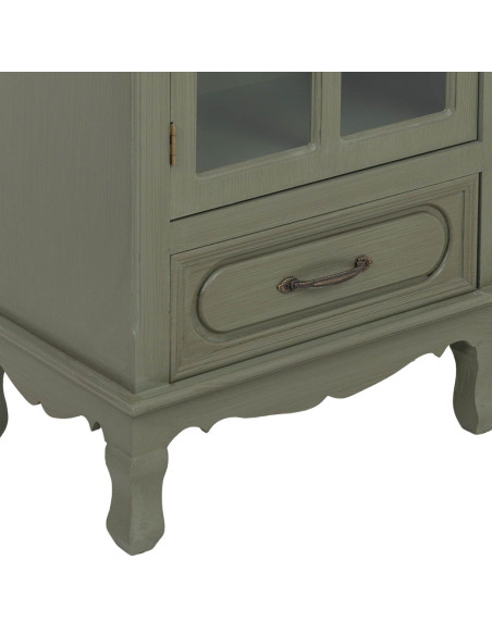 Vitrine étroite vert sauge 1 porte vitrée 48 cm Lesoa  - 9