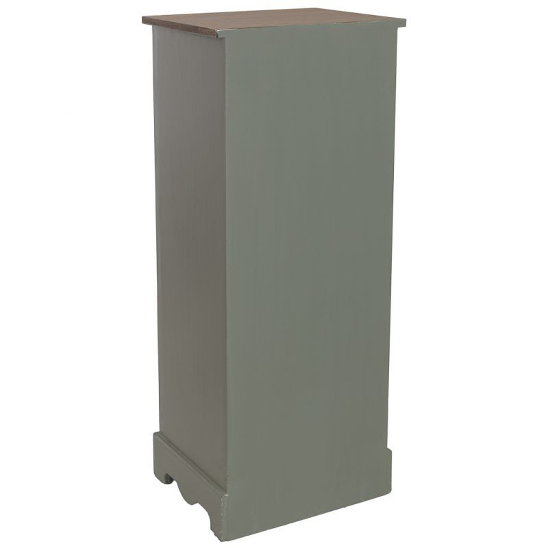 Petite vitrine vert sauge 2 tiroirs 32 cm Lesoa  - 4