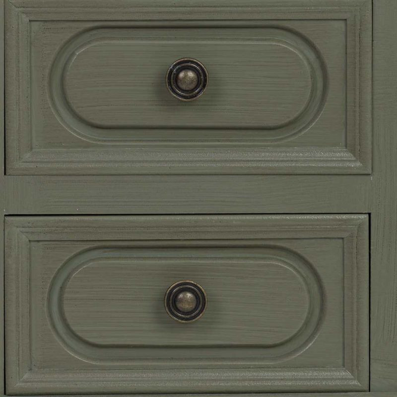 Petite vitrine vert sauge 2 tiroirs 32 cm Lesoa  - 6