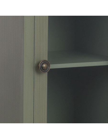 Petite vitrine vert sauge 2 tiroirs 32 cm Lesoa  - 7