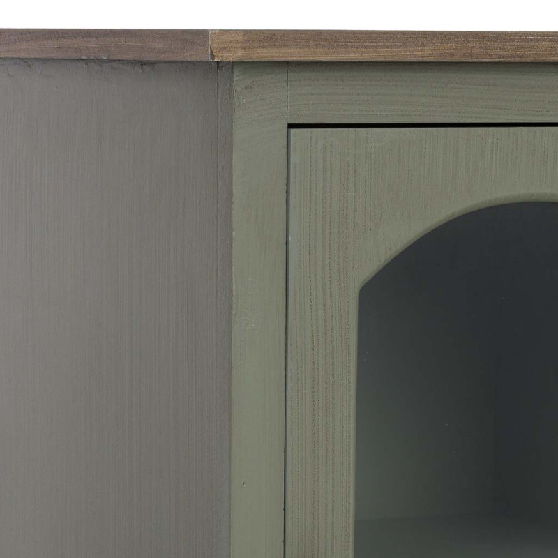 Petite vitrine vert sauge 2 tiroirs 32 cm Lesoa  - 8