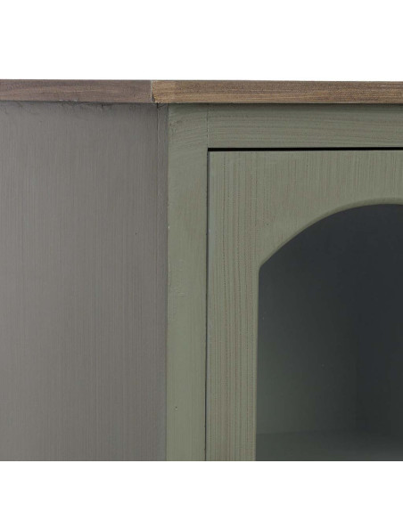 Petite vitrine vert sauge 2 tiroirs 32 cm Lesoa  - 8