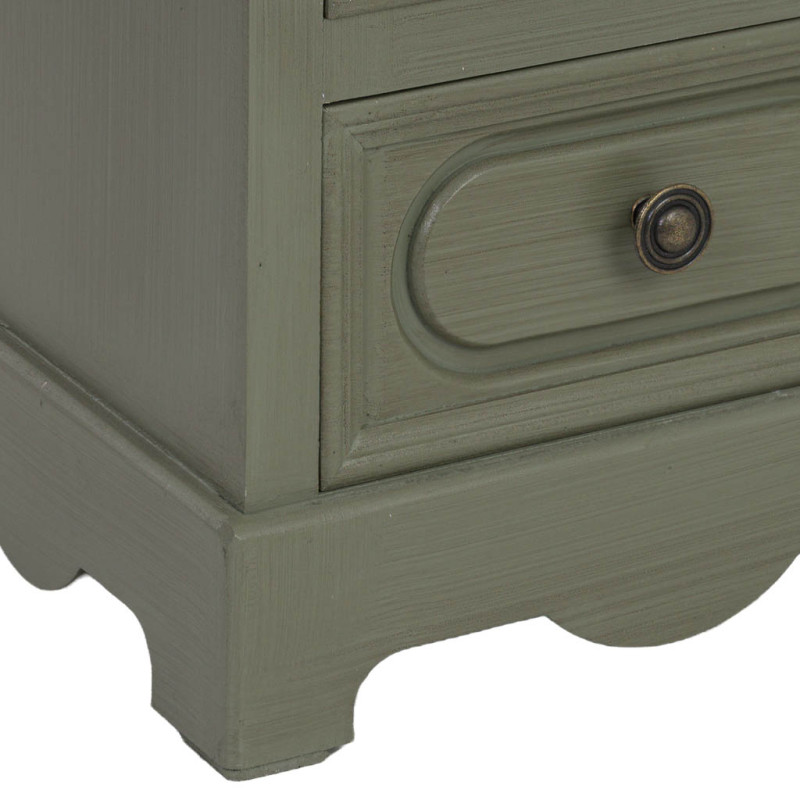 Petite vitrine vert sauge 2 tiroirs 32 cm Lesoa  - 9