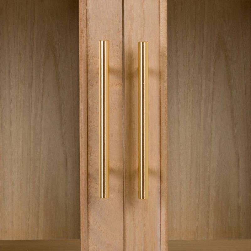 Vitrine 2 portes en cannage bois clair 72x40,5x158,5 cm Zavero  - 7