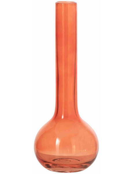 Vase soliflore en verre orange corail 38,5 cm Aawun J-Line - 1