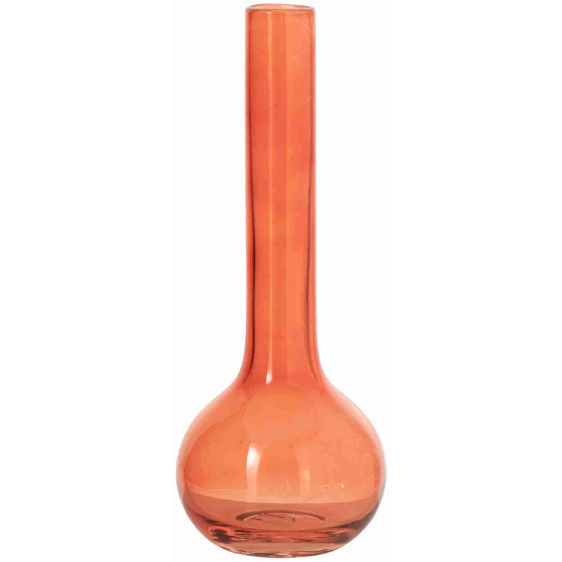 Vase soliflore en verre orange corail 38,5 cm Aawun J-Line - 1