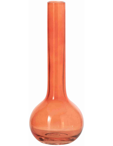 Vase soliflore en verre orange corail 38,5 cm Aawun J-Line - 1
