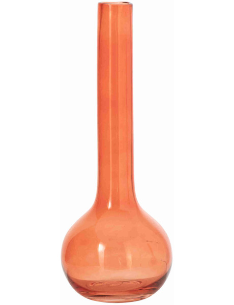 Grand vase soliflore en verre orange 46,5 cm Aawun J-Line - 1