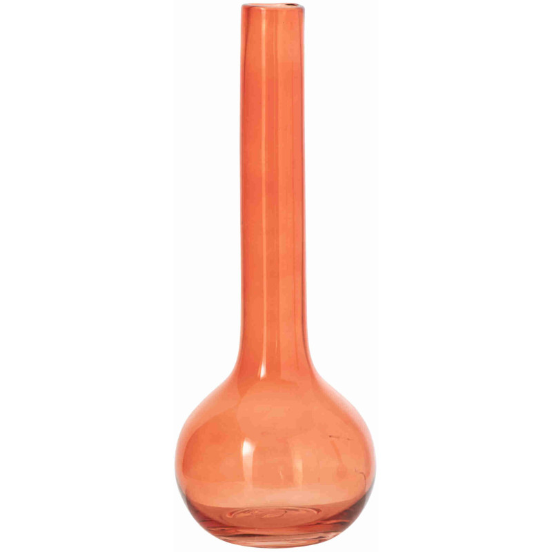 Grand vase soliflore en verre orange 46,5 cm Aawun J-Line - 1