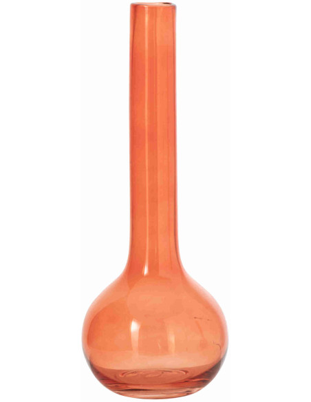 Grand vase soliflore en verre orange 46,5 cm Aawun J-Line - 1