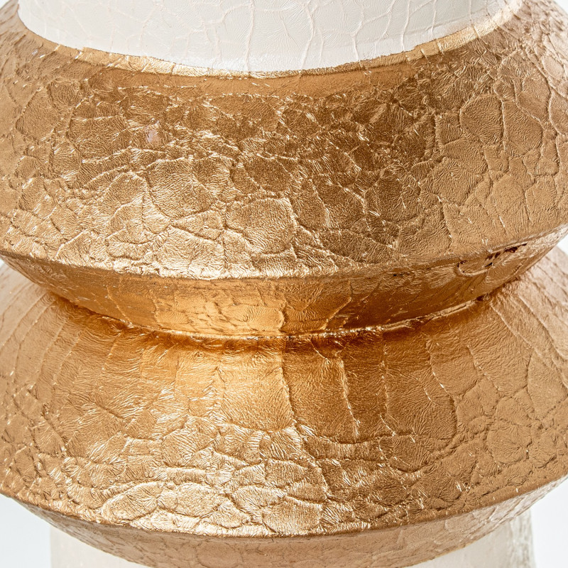 Grand vase de sol blanc et doré 94 cm Fizoa  - 4