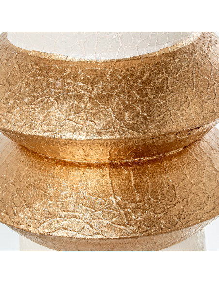 Grand vase de sol blanc et doré 94 cm Fizoa  - 4