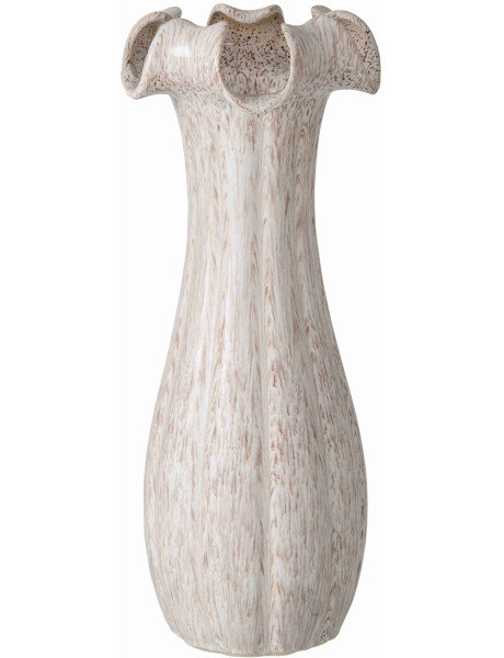 Vase corolle beige clair en argile émaillée 22x22x56 cm Bivij J-Line - 1