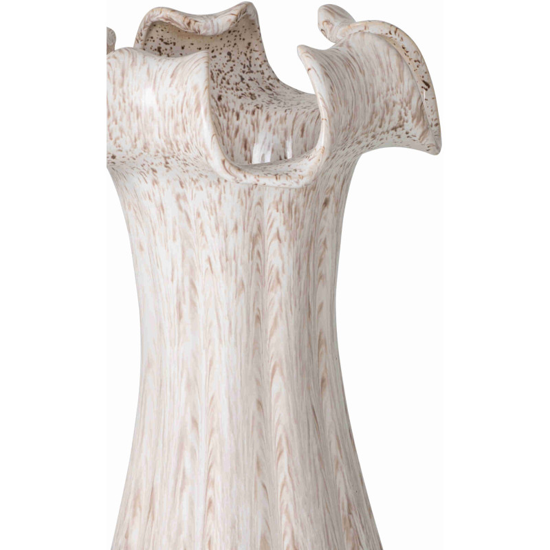 Vase corolle beige clair en argile émaillée 22x22x56 cm Bivij J-Line - 3