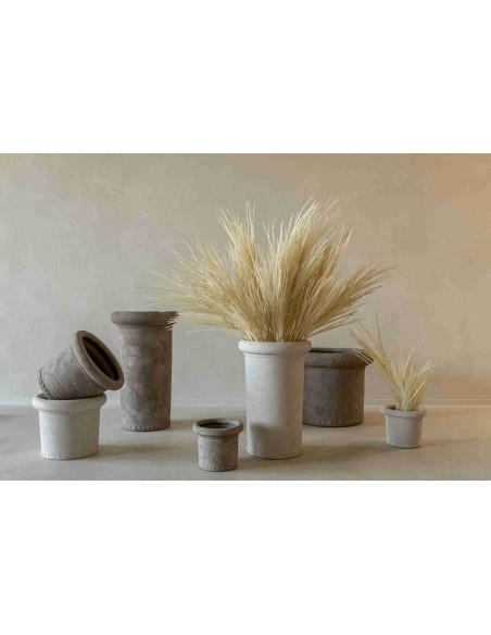 Vase haut en grès grège 26x26x40 cm Hatuk J-Line - 3