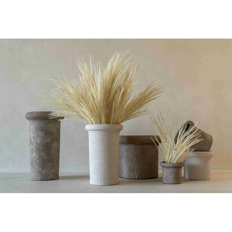 Vase haut en grès grège 26x26x40 cm Hatuk J-Line - 4