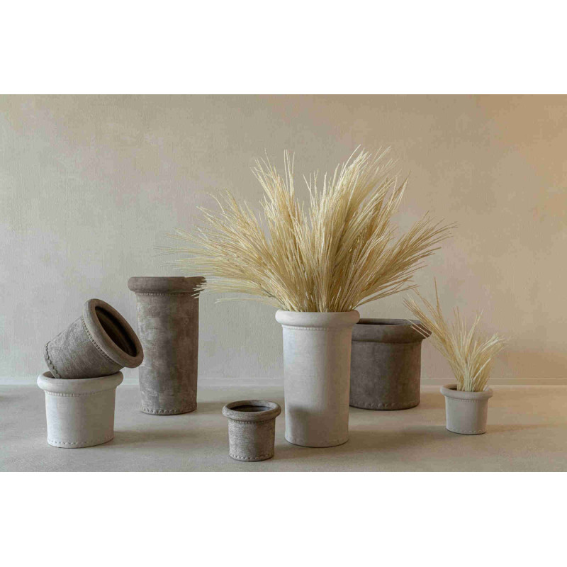 Vase de sol en grès grège 29x29x49,5 cm Hatuk J-Line - 4