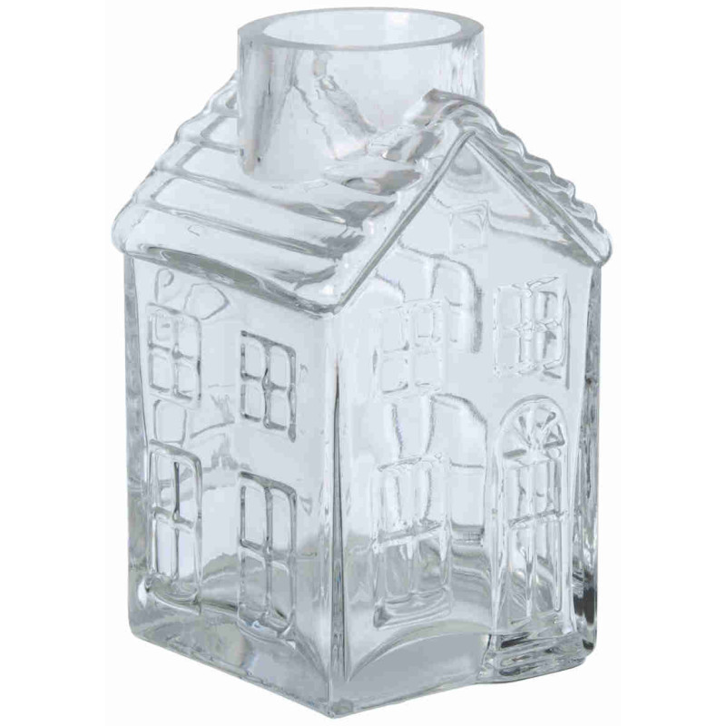 Vase maison en verre transparent 13x13x21,5 cm Lewun J-Line - 1
