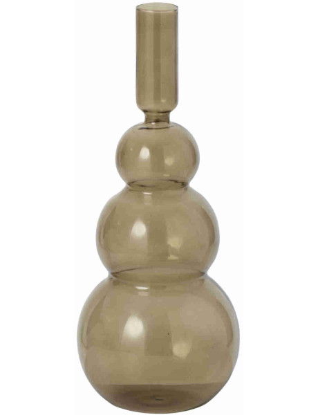 Vase soliflore en verre vert olive 10,6x10,6x25,5 cm Kizun J-Line - 1