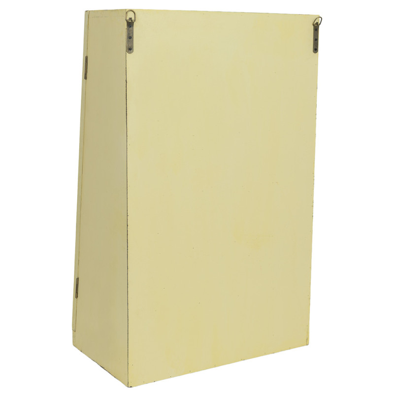 Vitrine murale bois jaune beurre 2 portes vitrées 50x29,5x80 cm Zitua  - 4
