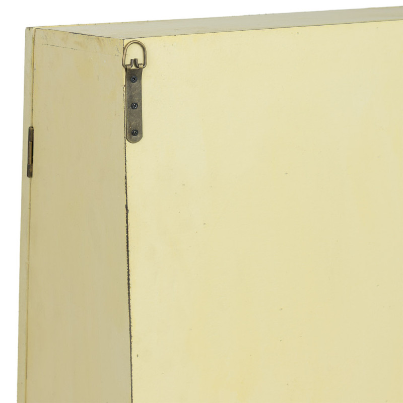 Vitrine murale bois jaune beurre 2 portes vitrées 50x29,5x80 cm Zitua  - 8