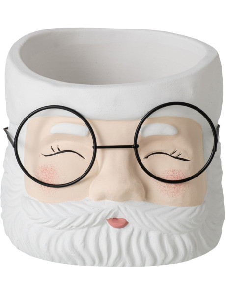 Cache-pot Père Noël scandinave ciment 17x15,5x13 cm Daars J-Line - 1