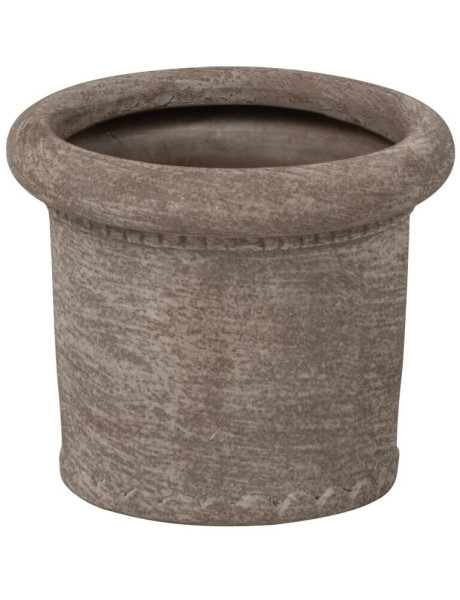 Cache-pot en grès grège 16,5 cm wabi-sabi Mevek J-Line - 1