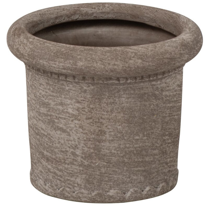 Cache-pot en grès grège 16,5 cm wabi-sabi Mevek J-Line - 1