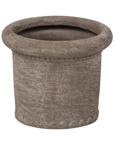 Cache-pot en grès grège 16,5 cm wabi-sabi Mevek J-Line - 1
