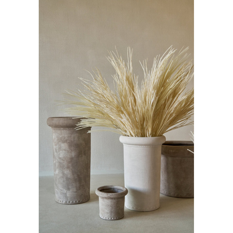 Cache-pot en grès grège 16,5 cm wabi-sabi Mevek J-Line - 2