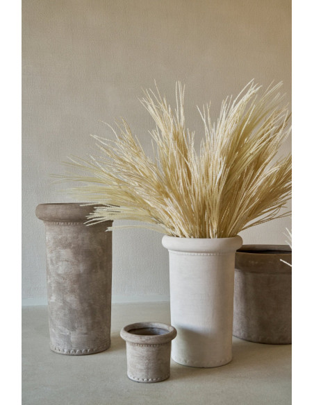 Cache-pot en grès grège 16,5 cm wabi-sabi Mevek J-Line - 2