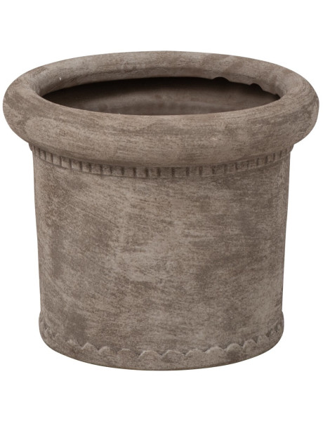 Cache-pot en grès grège 25x25x20,5 cm Mevek J-Line - 1