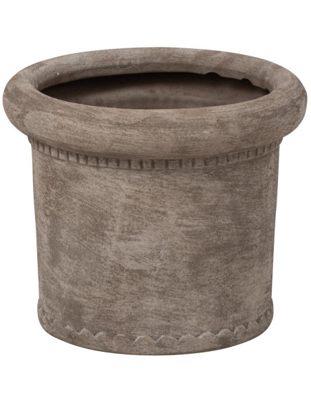 Cache-pot en grès grège 25x25x20,5 cm Mevek J-Line - 1
