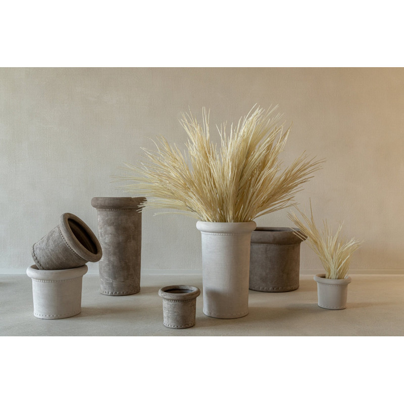 Cache-pot en grès grège 25x25x20,5 cm Mevek J-Line - 3