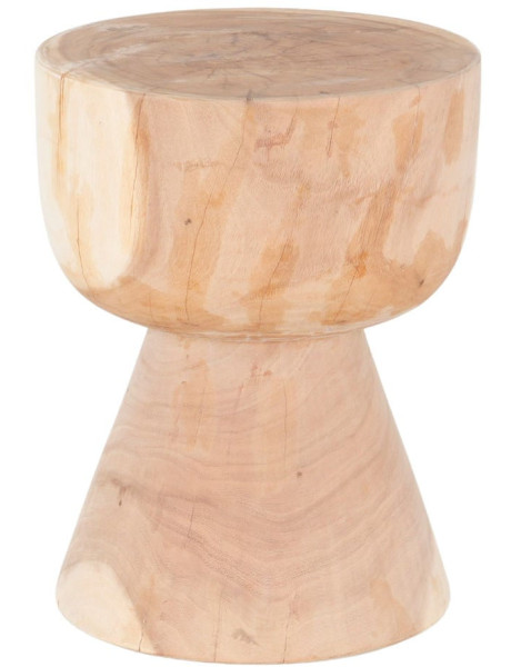 Table d’appoint japandi en bois de suar Ø35x45 cm Zudeu  - 1