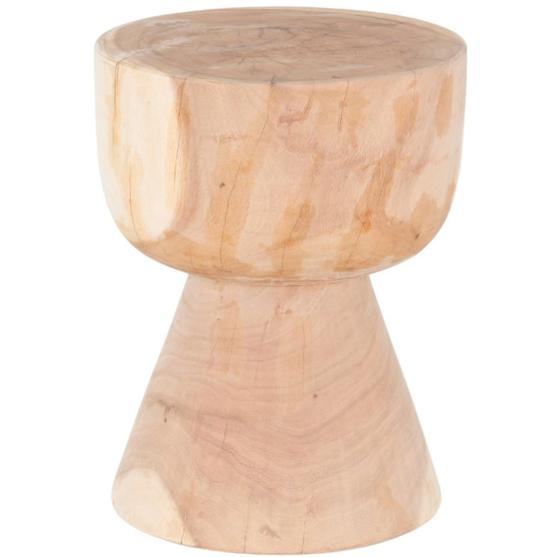 Table d’appoint japandi en bois de suar Ø35x45 cm Zudeu  - 1