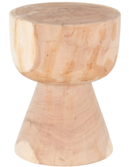 Table d’appoint japandi en bois de suar Ø35x45 cm Zudeu  - 1