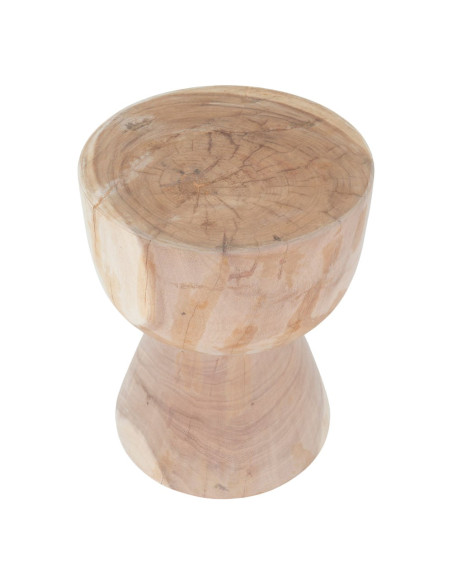 Table d’appoint japandi en bois de suar Ø35x45 cm Zudeu  - 3
