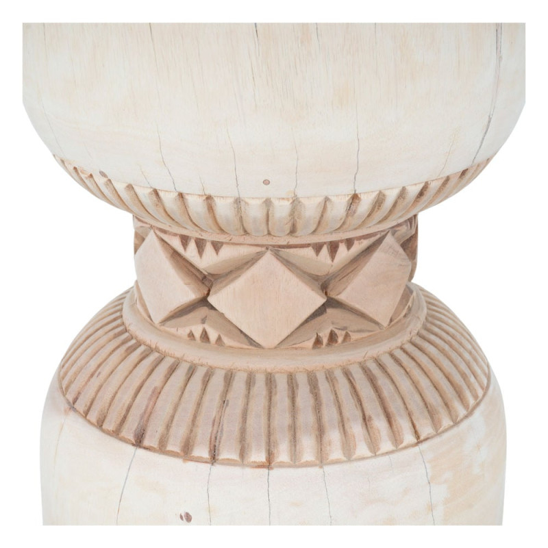Table d’appoint sculptée en suar naturel Ø35x45 cm Zanou  - 4