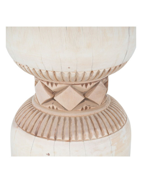 Table d’appoint sculptée en suar naturel Ø35x45 cm Zanou  - 4