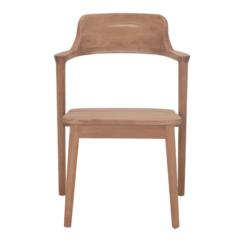 Fauteuil de table scandinave en teck massif naturel 58x48x77 cm Bomen  - 2