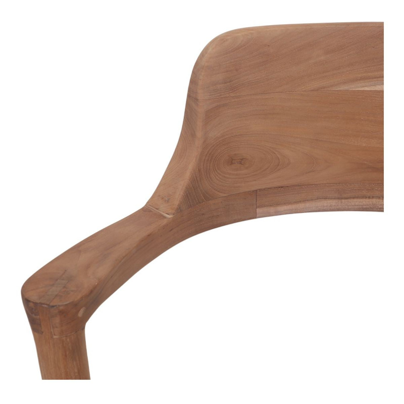 Fauteuil de table scandinave en teck massif naturel 58x48x77 cm Bomen  - 5