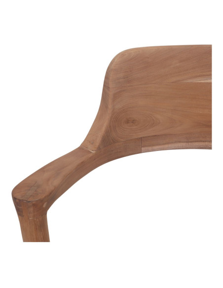 Fauteuil de table scandinave en teck massif naturel 58x48x77 cm Bomen  - 5