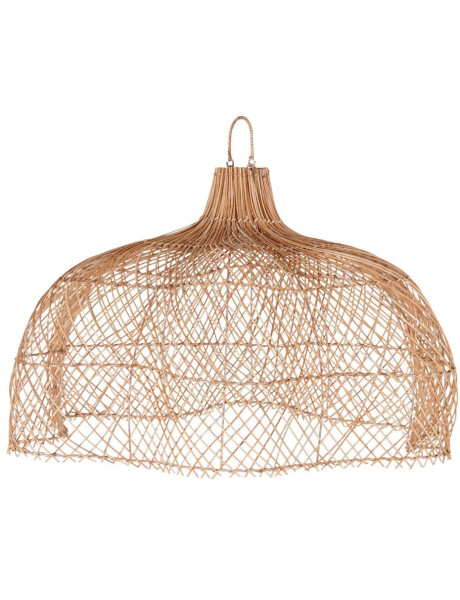 Grand abat-jour suspension en rotin naturel Ø82x50 cm Depaa  - 1