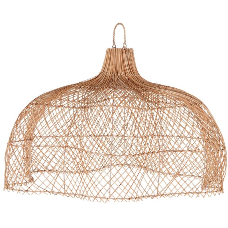 Grand abat-jour suspension en rotin naturel Ø82x50 cm Depaa  - 1