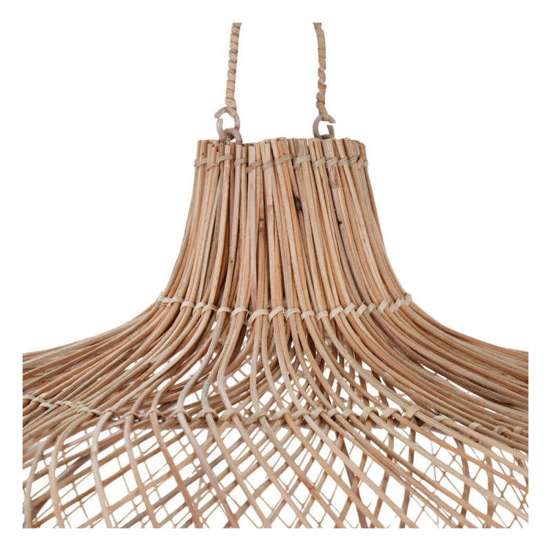 Grand abat-jour suspension en rotin naturel Ø82x50 cm Depaa  - 2