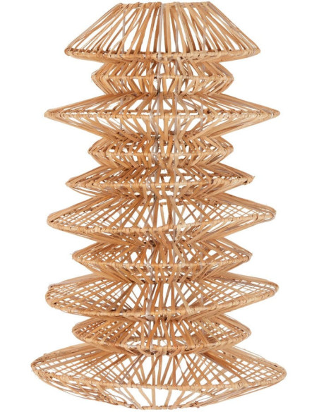 Abat-jour suspension japandi en rotin naturel Ø40x62 cm Bizun  - 1