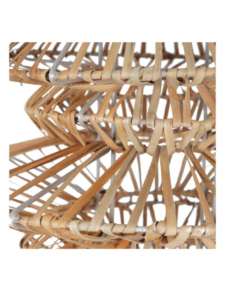Abat-jour suspension japandi en rotin naturel Ø40x62 cm Bizun  - 3