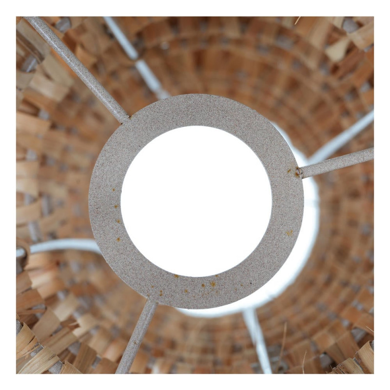 Abat-jour suspension japandi en rotin naturel Ø40x62 cm Bizun  - 4